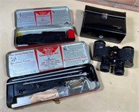 binoculars & partial gun cleaning kits