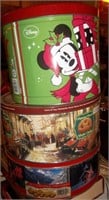 Large Disney Mickey & other Holiday Tins