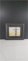 Framed Scarecrow Art Print/Lithograph in Ornate