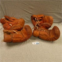 Two Pairs of Early Boxing Gloves