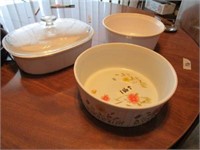 Corning Ware Covered Casserole, Bowl & Other