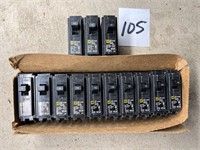 Several 15 amp square D breakers
