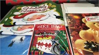 Wrapping paper, bike bags, and gift boxes