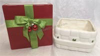 Christmas Box and Ceramic Jolly