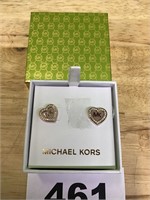 Michael Kors Gold Heart Shaped Earrings