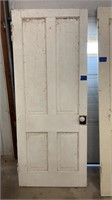 Antique wood door 31” w x 76.5” -76.75” lock to