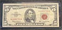 RED SEAL 5 DOLLAR NOTE