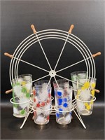 Mid Century Ferris Wheel Glasses Drink Holder &