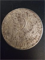 1871 Trade Dollar 420 Grains 900 Fine Coin.