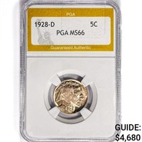 1928-D Buffalo Nickel PGA MS66