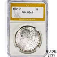 1899-O Morgan Silver Dollar PGA MS65