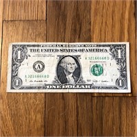 2009 US 1 Dollar Banknote - Fancy Serial Number