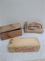 Group of small wooden boxes