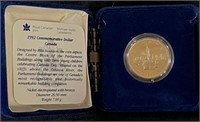 1992 COMMEMORATIVE ONE DOLLAR CANADIAN COIN & CASE
