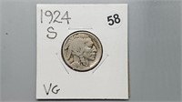 1924s Buffalo Nickel rd1058