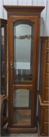 (AD) Wooden Display Cabinet. W/Light. 18" x 10" x
