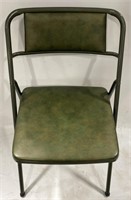 (D) Cosco Metal Folding Chair with Vinyl Padded
