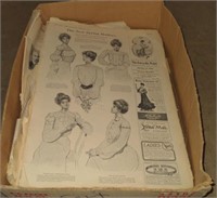 (R) Lot with turn of the century fashion adverts