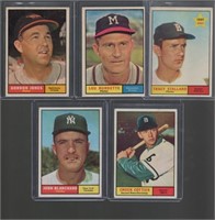 1961 Topps Cards in Varying Conditions but