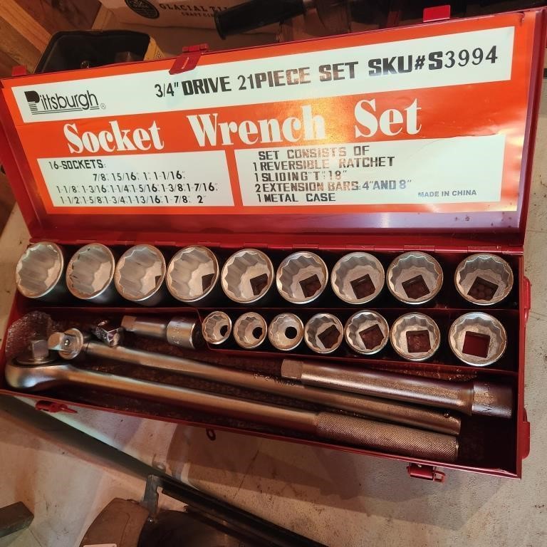 Pittsburgh 3/4SAE Socket Wrench Set