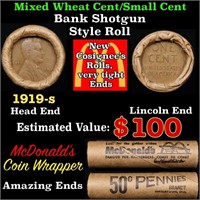 Lincoln Wheat Cent 1c Mixed Roll Orig Brandt McDon