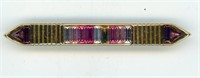 Monet Gold Tone Bar Pin 3”