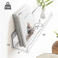 3PACK Acrylic Clear Floating Shelves