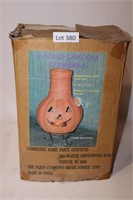 Terracotta Jack-O-Lantern Chimenea