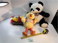Big Bird, Panda & Parrot Plush