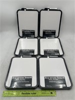 NEW Lot of 6- Dry Erase Board W/ Marker Magnetic