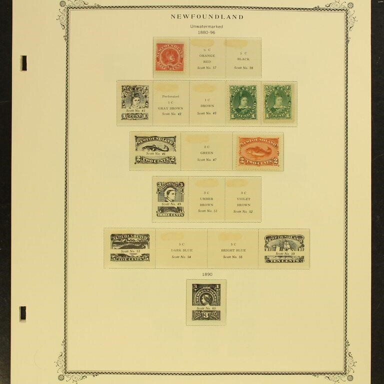 Newfoundland Stamps Mint Hinged collection on Scot