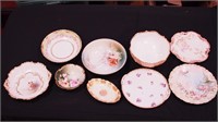 Nine pieces of vintage china including bowls