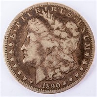Coin 1890-CC Morgan Silver Dollar Key  Very Good
