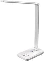 Ambertronix LED Desk Lamp with USB Charging Port,