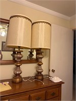 (2) 3-way Lamps w/shades