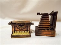 Die Cast Metal Remington Typewriter & OLD Camera