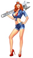 Pinup Wrench Girl "Ann"
