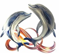 Small Dancing Dolphins Wall Art