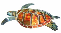 Large Sea Turtle Metal Wall Art