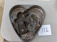 Vintage Heart Pan and Cookie Cutters