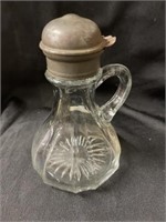 Early Glass Paneled Syrup Bottle