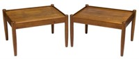 (2) DANISH MID-CENTURY SIGNED STOOLS / TABLES