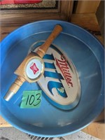 Miller Light Tap Handle & Serving Tray