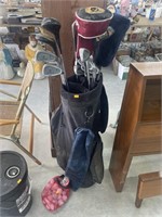 Golf club bag and golf clubs