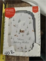 16 Count "Warm Holiday Wishes" Greeting Cards