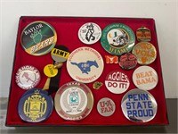 College Football Pins Framed