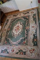 Asian-Style Pastel Floral Area Rug 7' x 9'