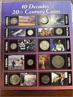 10 decades of 20th century coins/silver dime and