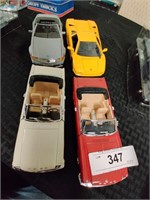 4 Diecast cars