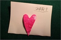 Ceramic Pink Heart Pin